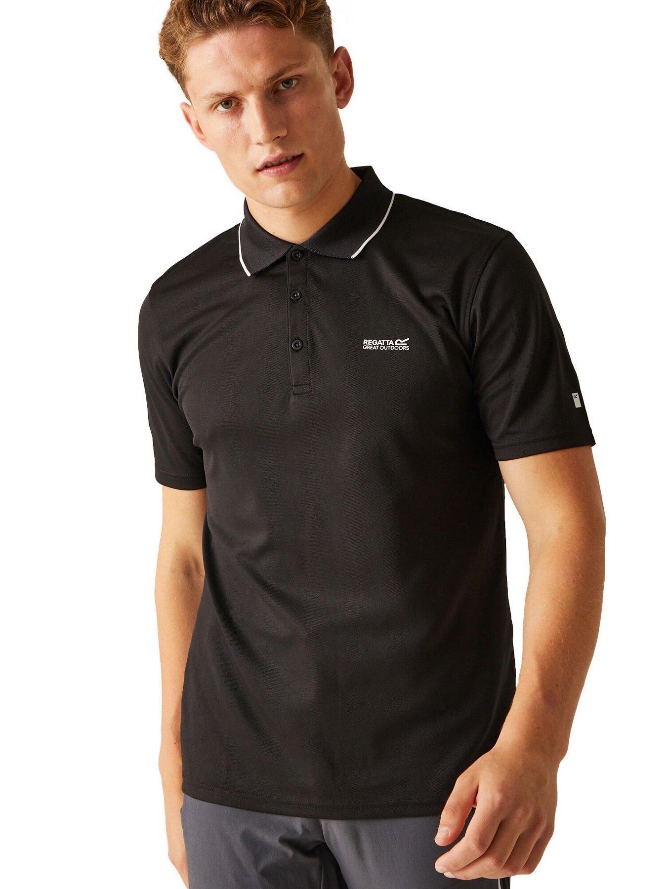 regatta-mens-maverik-v-polo-black