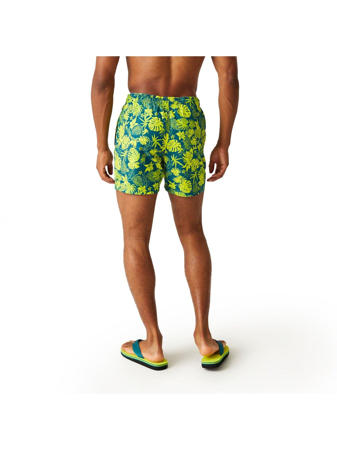  image of regatta-mens-loras-swim-short-blue-multi-print