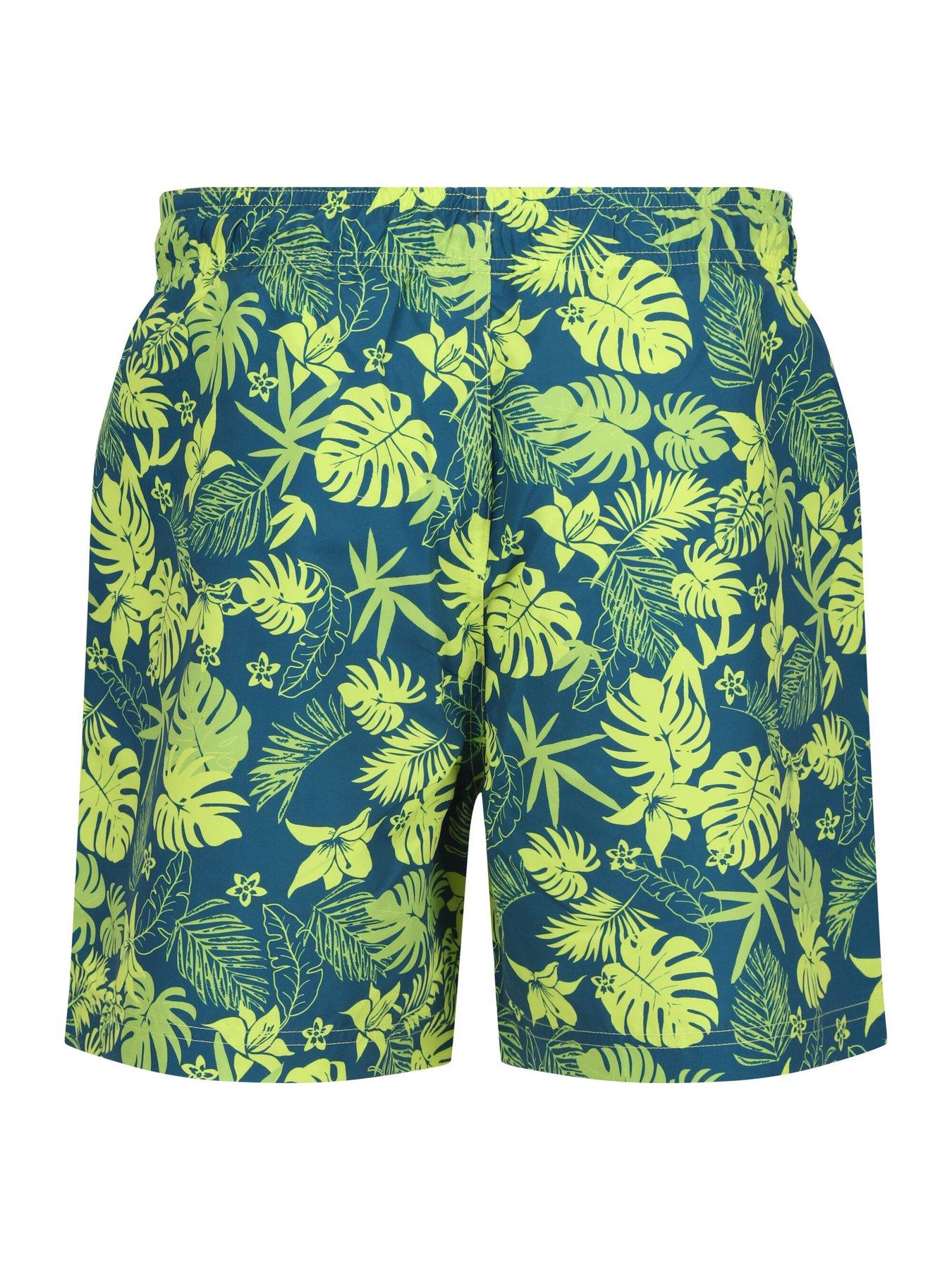  image of regatta-mens-loras-swim-short-blue-multi-print