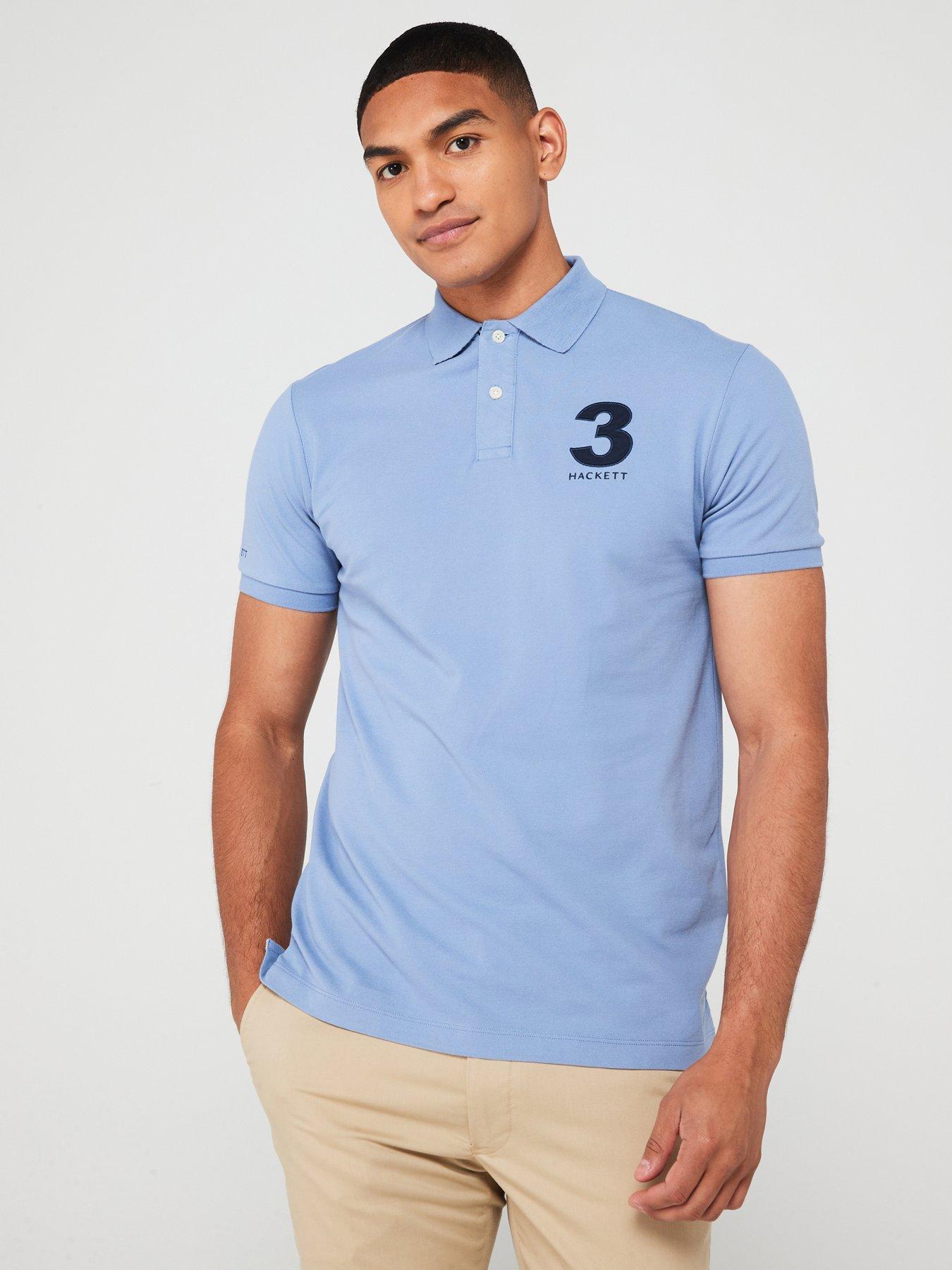 Hackett Heritage Number Polo Shirt Blue littlewoods