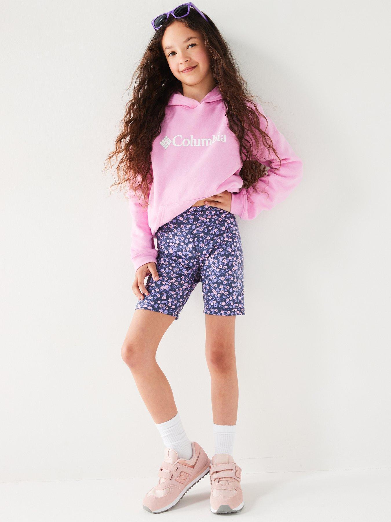 undefined Youth Girls Hike 1/2 Tights - Navy Multi