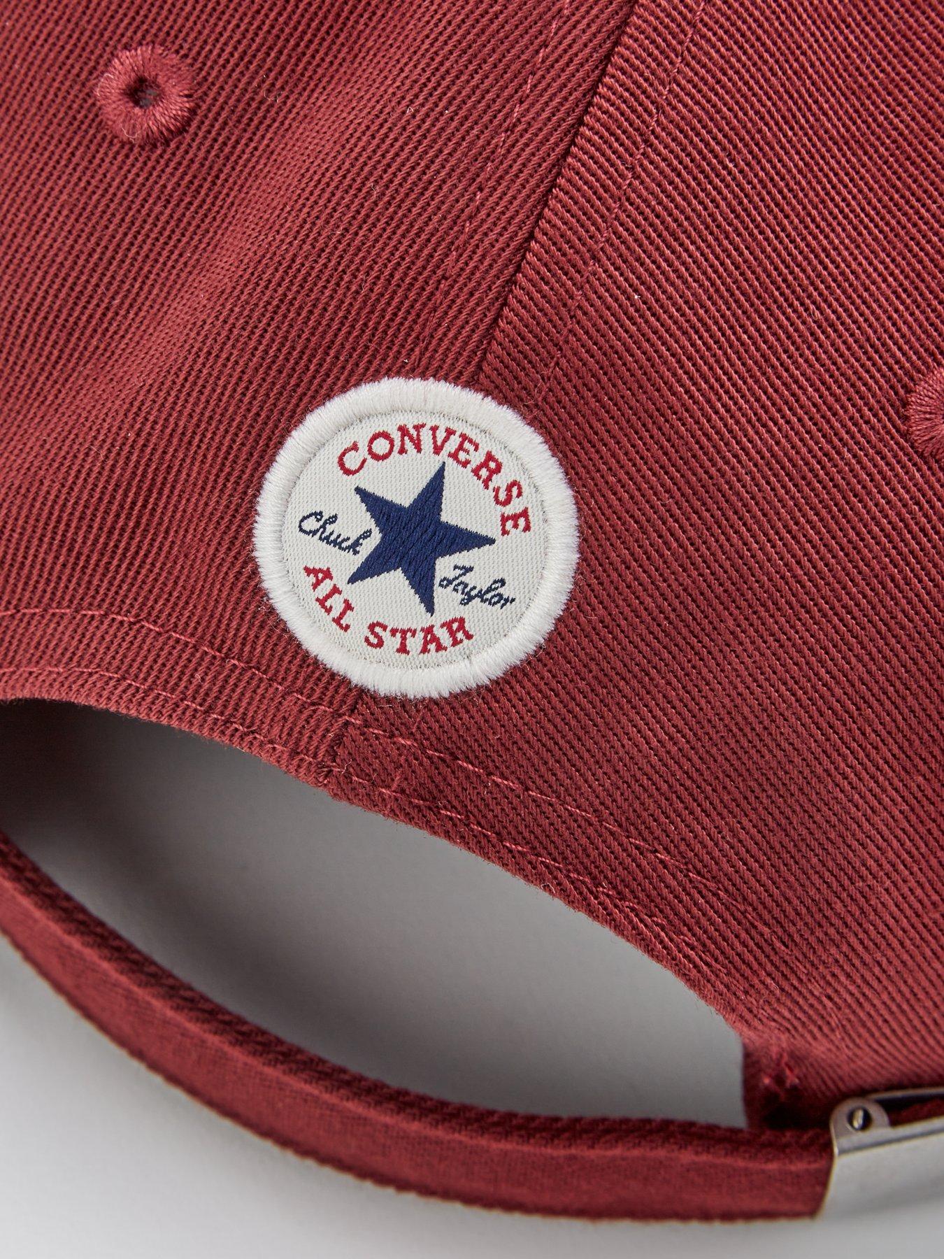  image of converse-unisex-chuck-taylor-flag-6-panel-baseball-cap-dark-red