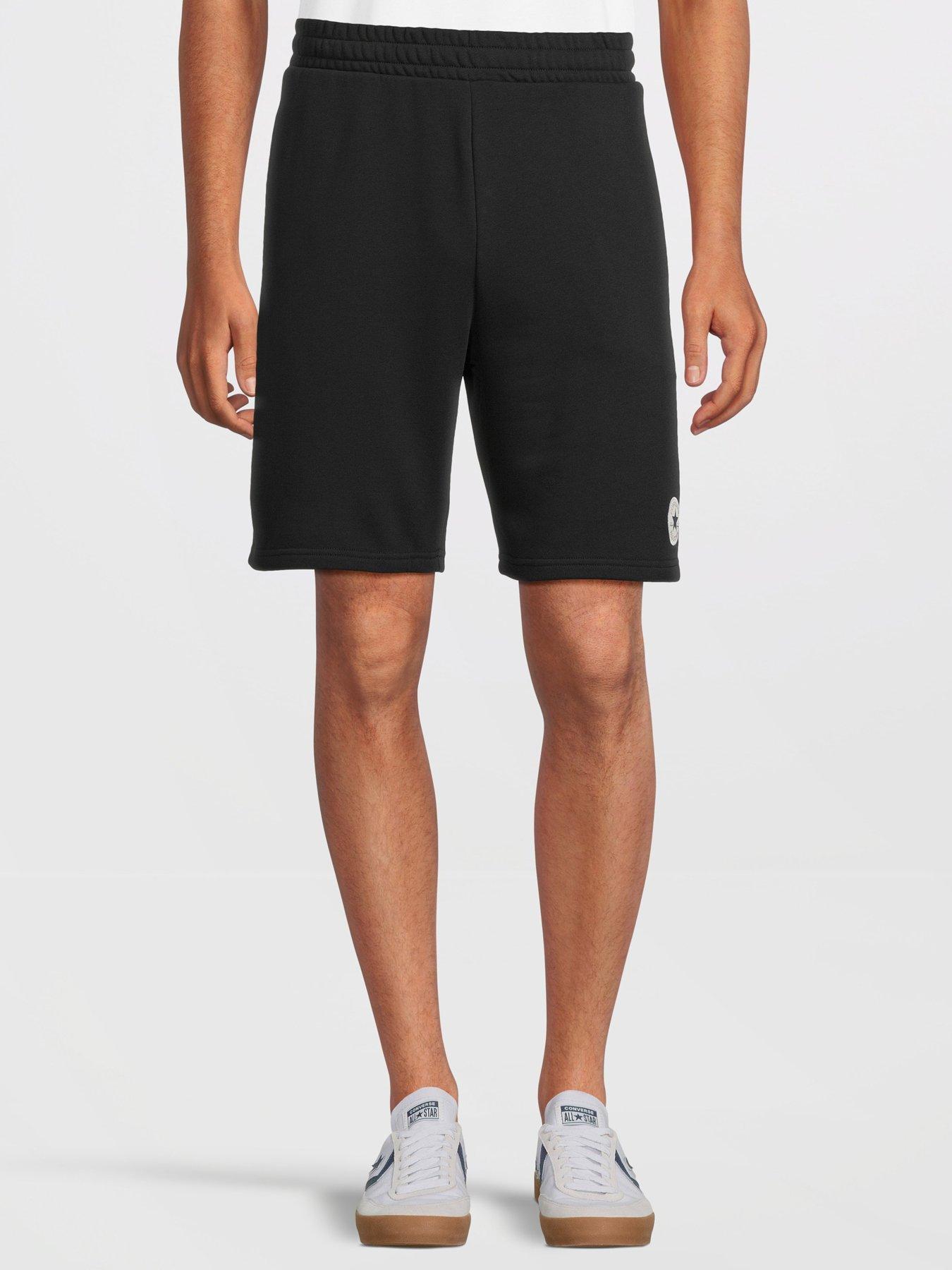 front image of converse-mens-core-chuck-patch-short-black