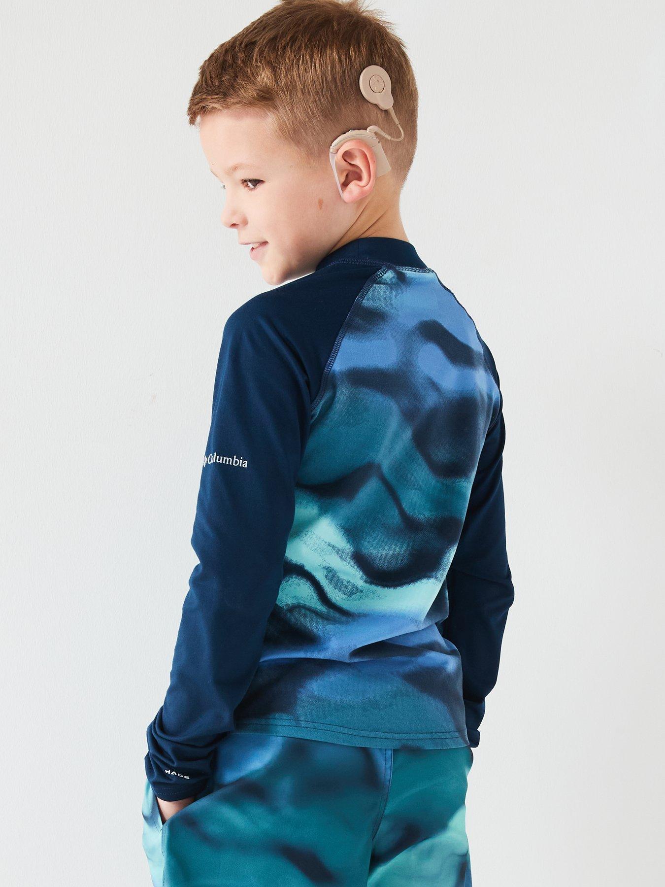 Image 2 of 6 of Columbia Youth Unisex Sandy Shores Printed Long Sleeve Sunguard - Blue Print
