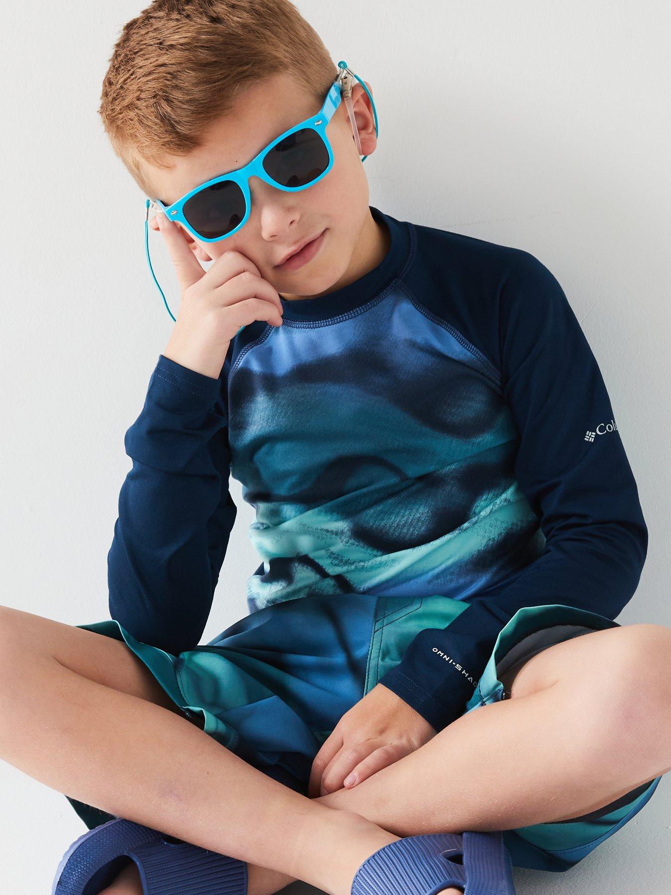Image 5 of 6 of Columbia Youth Unisex Sandy Shores Printed Long Sleeve Sunguard - Blue Print