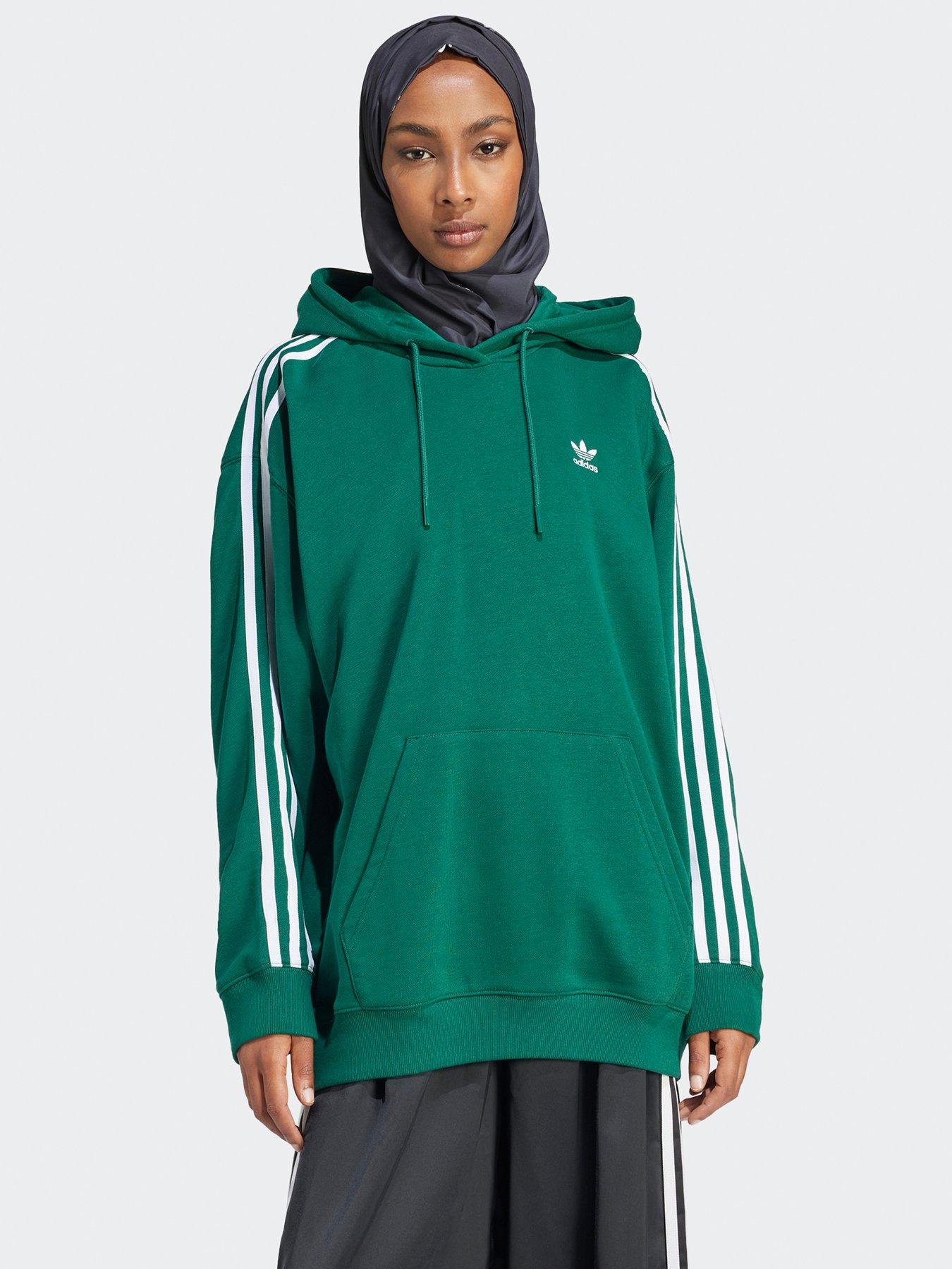 Green striped hoodie sale