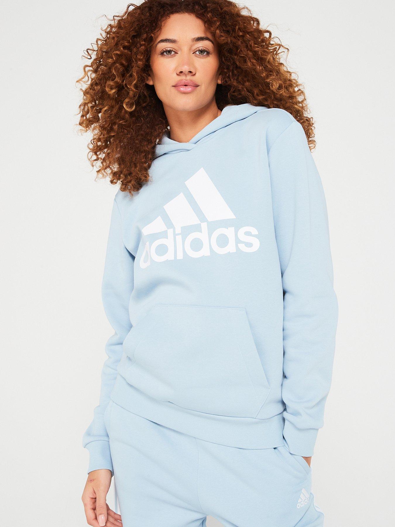 Adidas hoodie women blue online