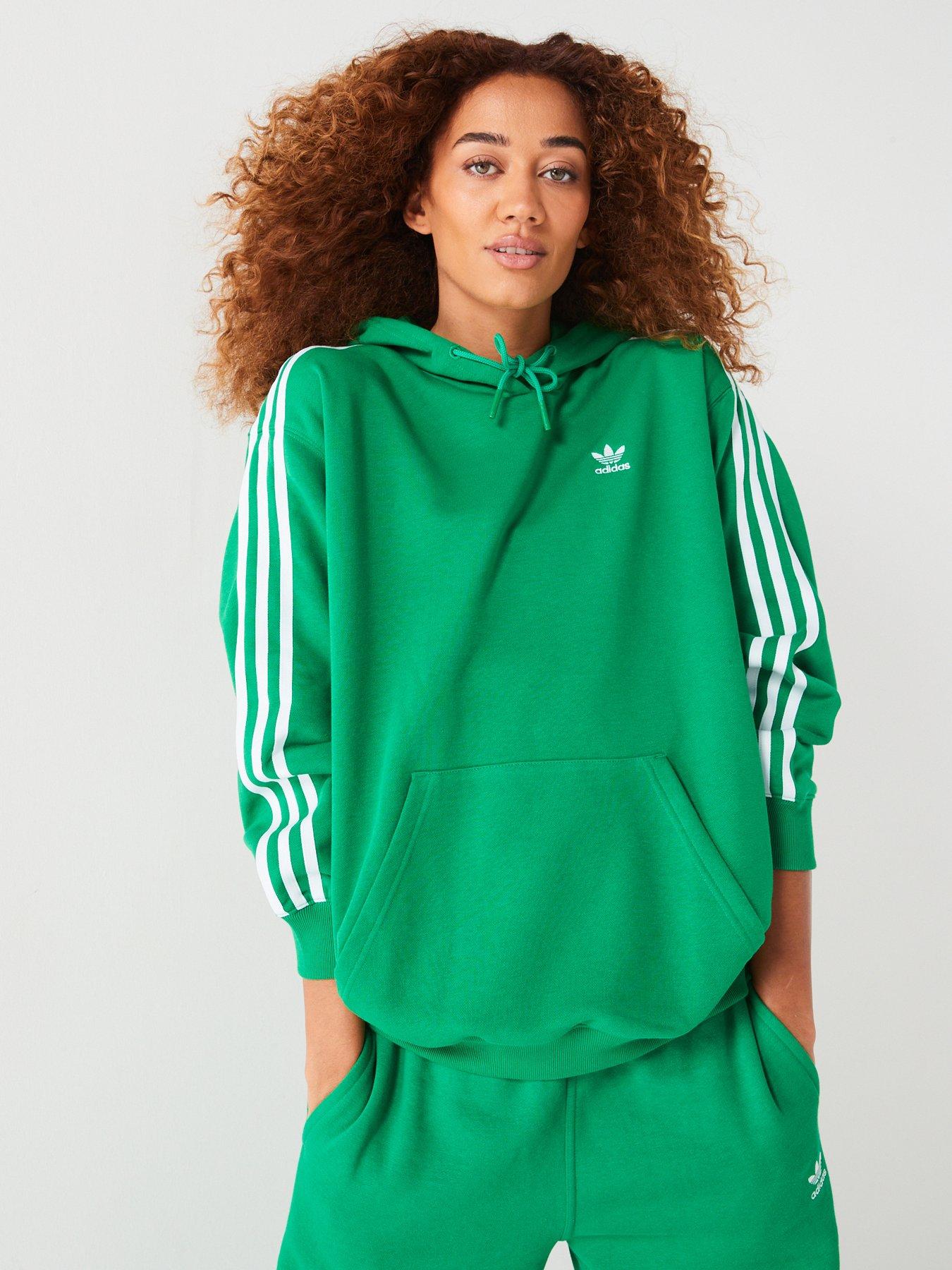 Green adidas hoodie womens on sale