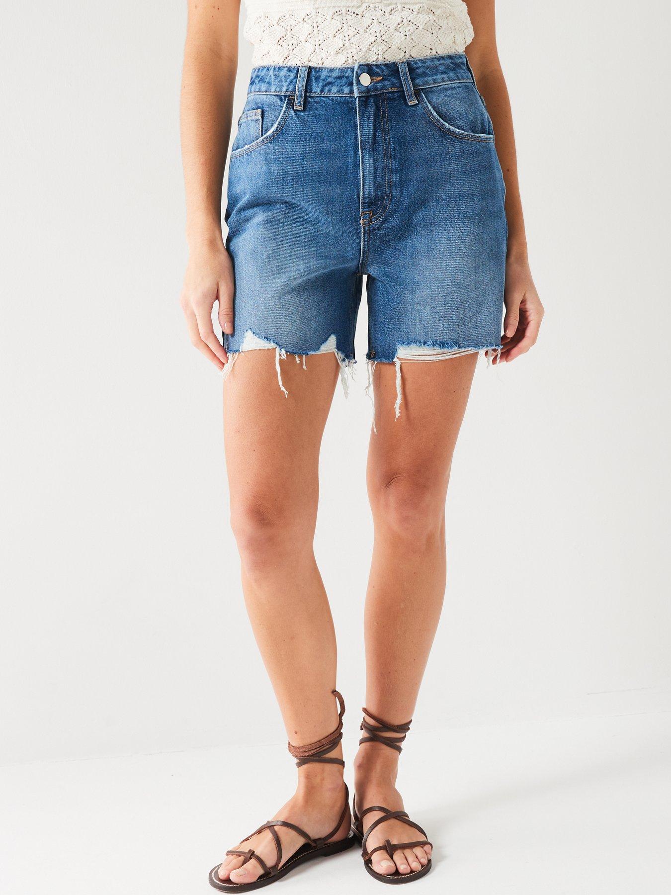 Midi denim shorts online