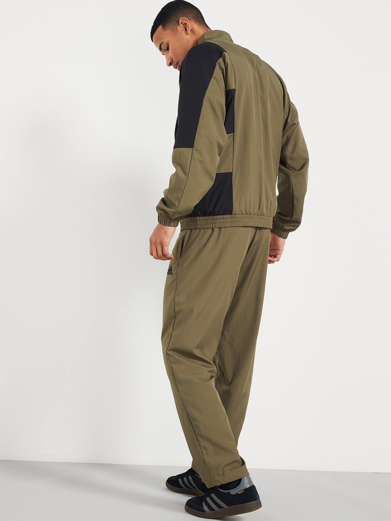 Mens Woven Tracksuit Khaki