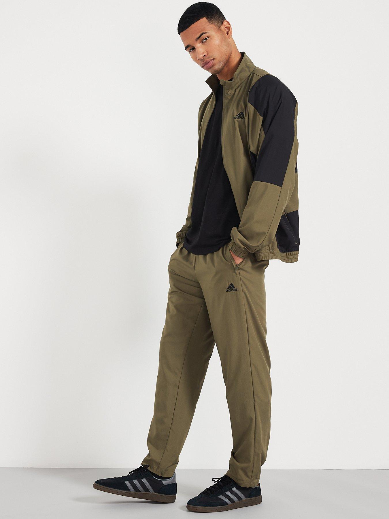 Khaki adidas tracksuit mens online