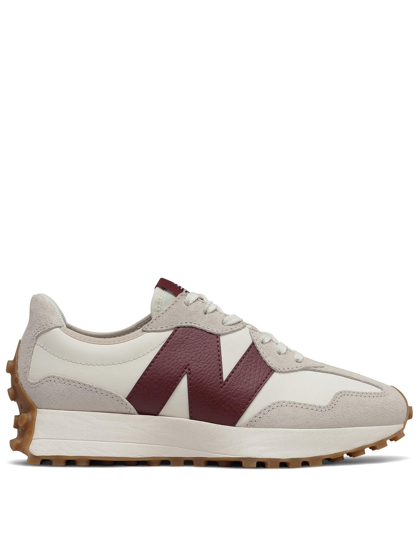 New Balance Womens 327 Trainers White Red littlewoods
