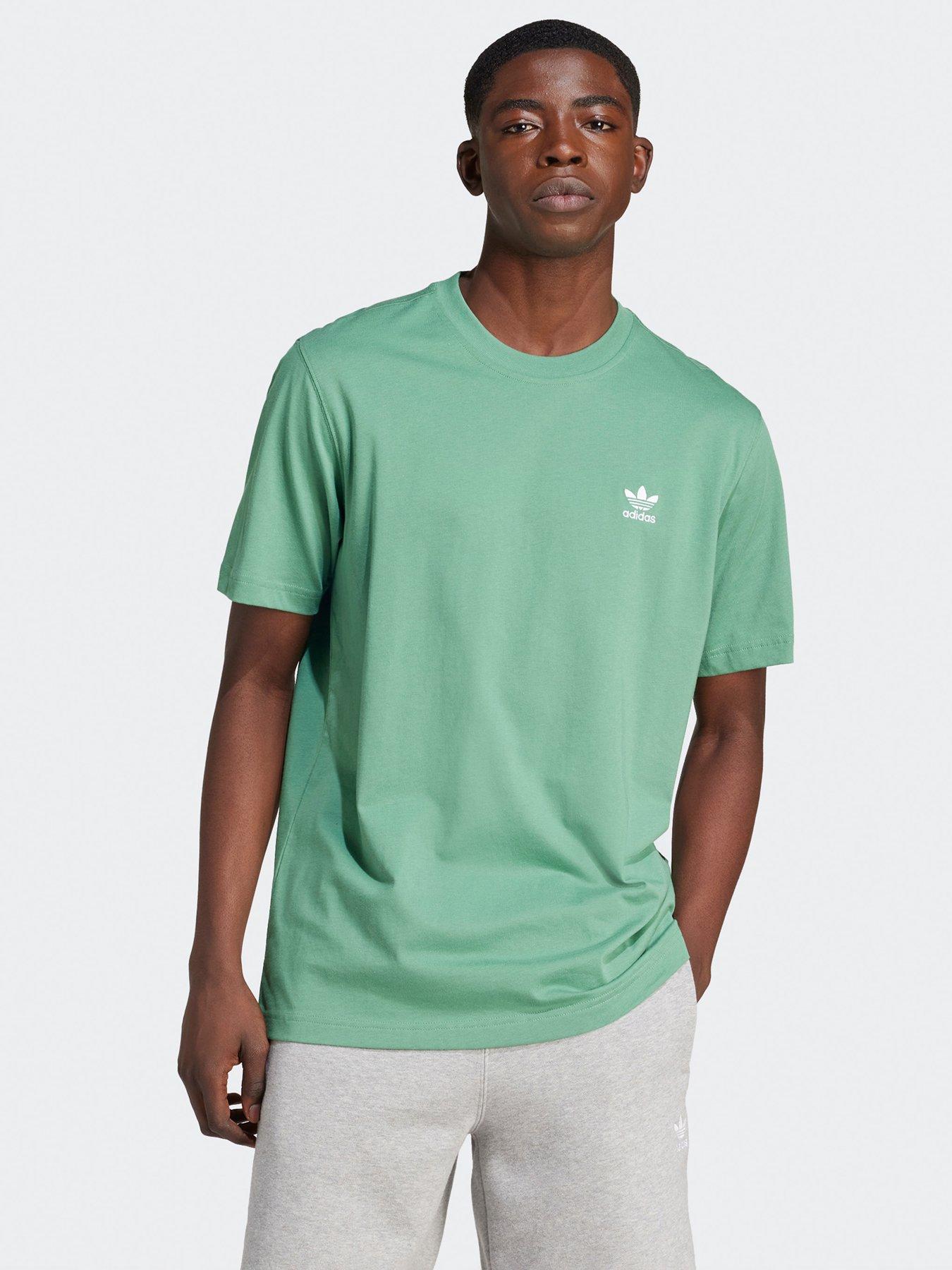 Green adidas shirt mens best sale