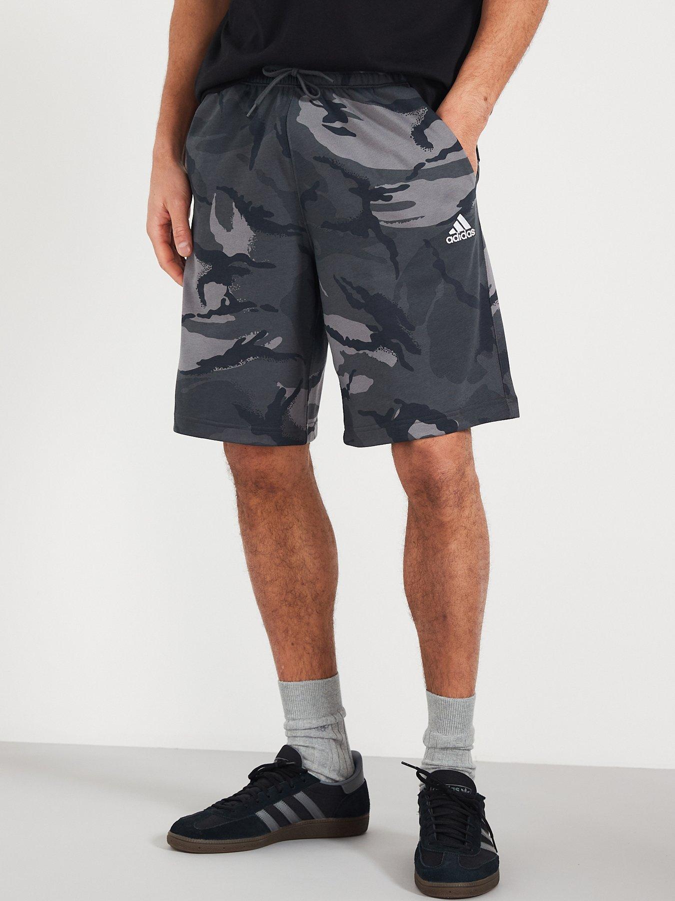 Dark grey best sale adidas shorts