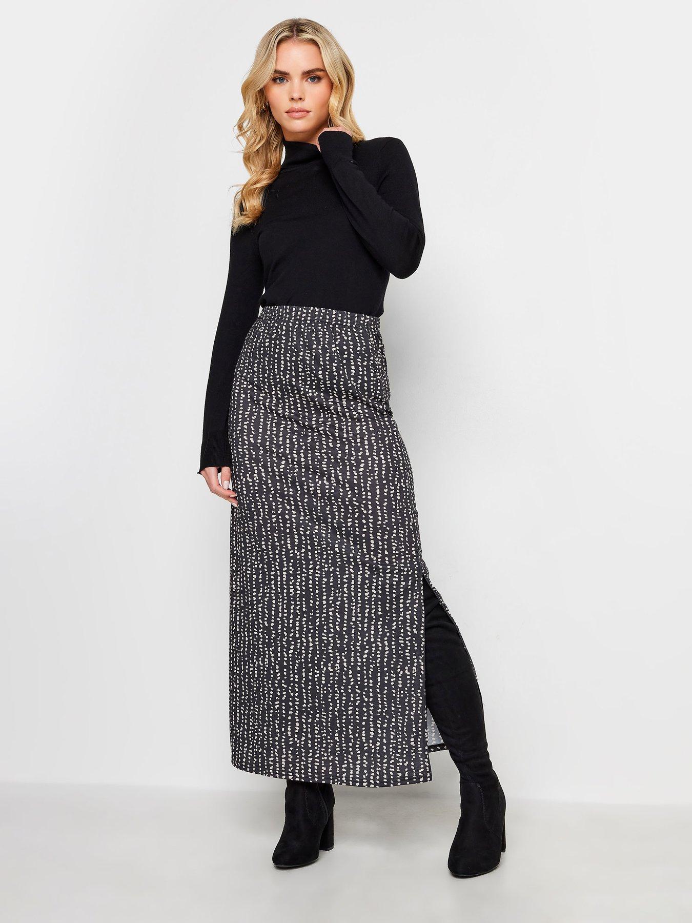 Petite maxi hotsell skirt black