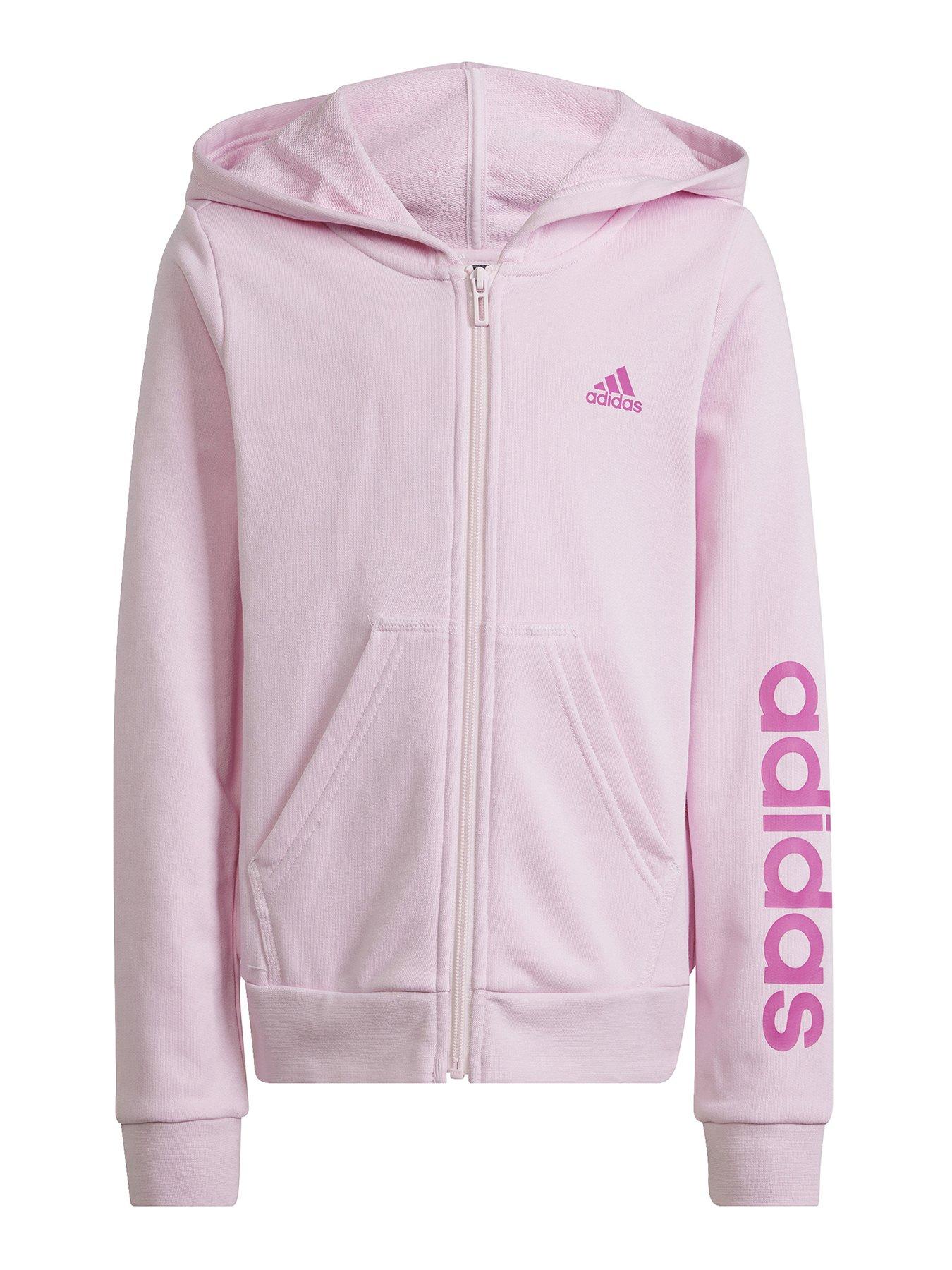 Bright pink adidas hoodie online