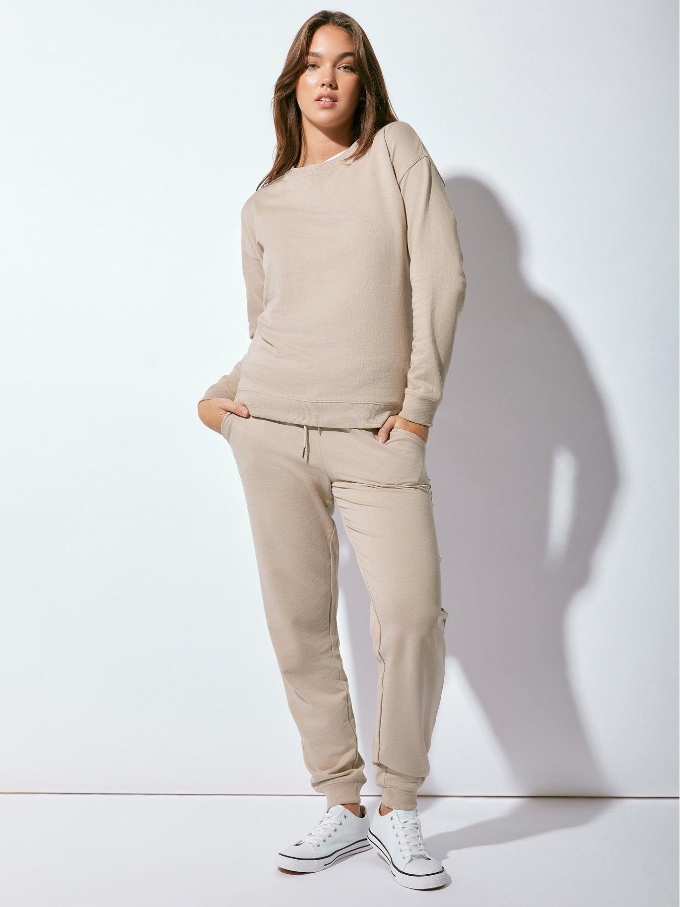 undefined Crew Neck Sweatshirt Sto - Nude