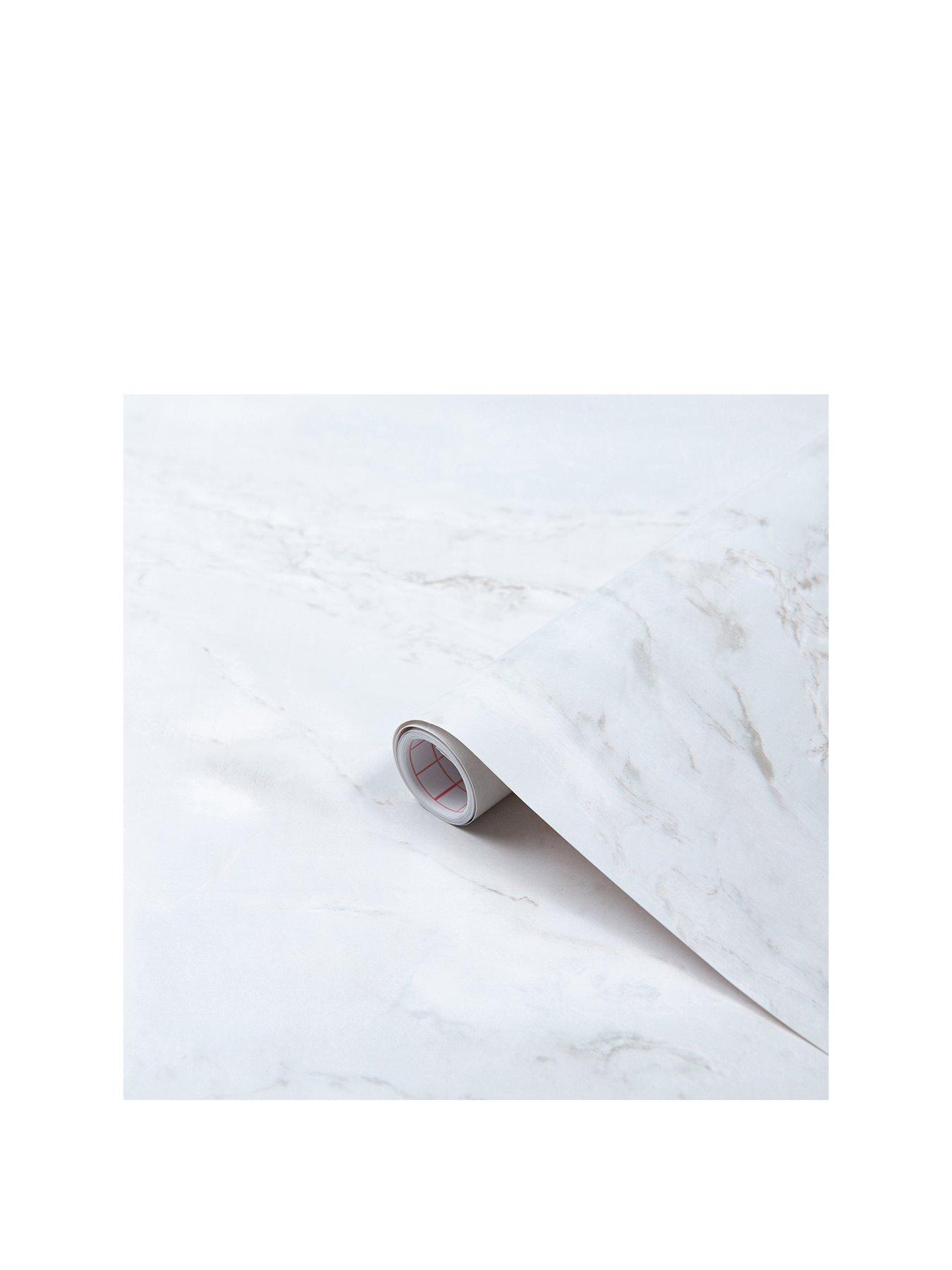 D-C-Fix Marble Romeo Matt White Self-Adhesive Vinyl Wrap Film – 67.5 x 1500 cm