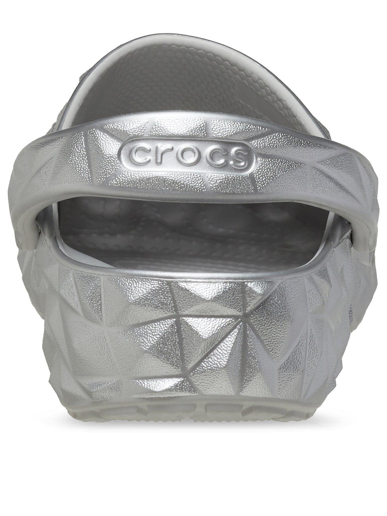 Silver crocs online