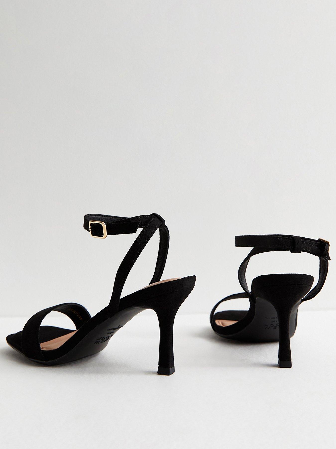 New look wide hot sale fit black sandals