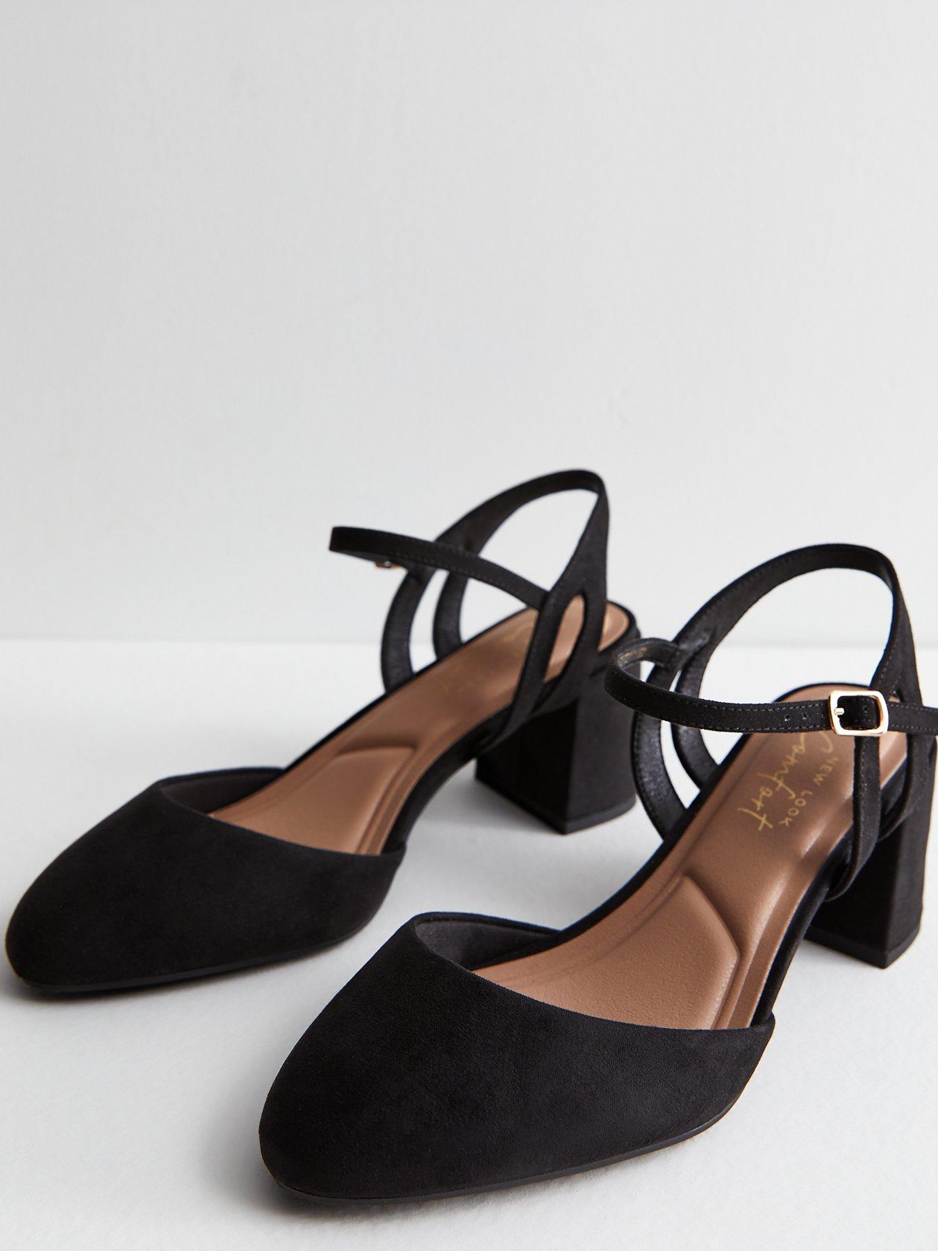 Low Heel Wide Fit Ladies Court Shoes New Look Wide Fit Suedette