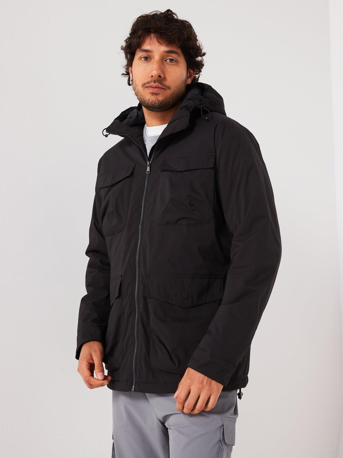 undefined 4 Pocket Hooded Jacket - Black