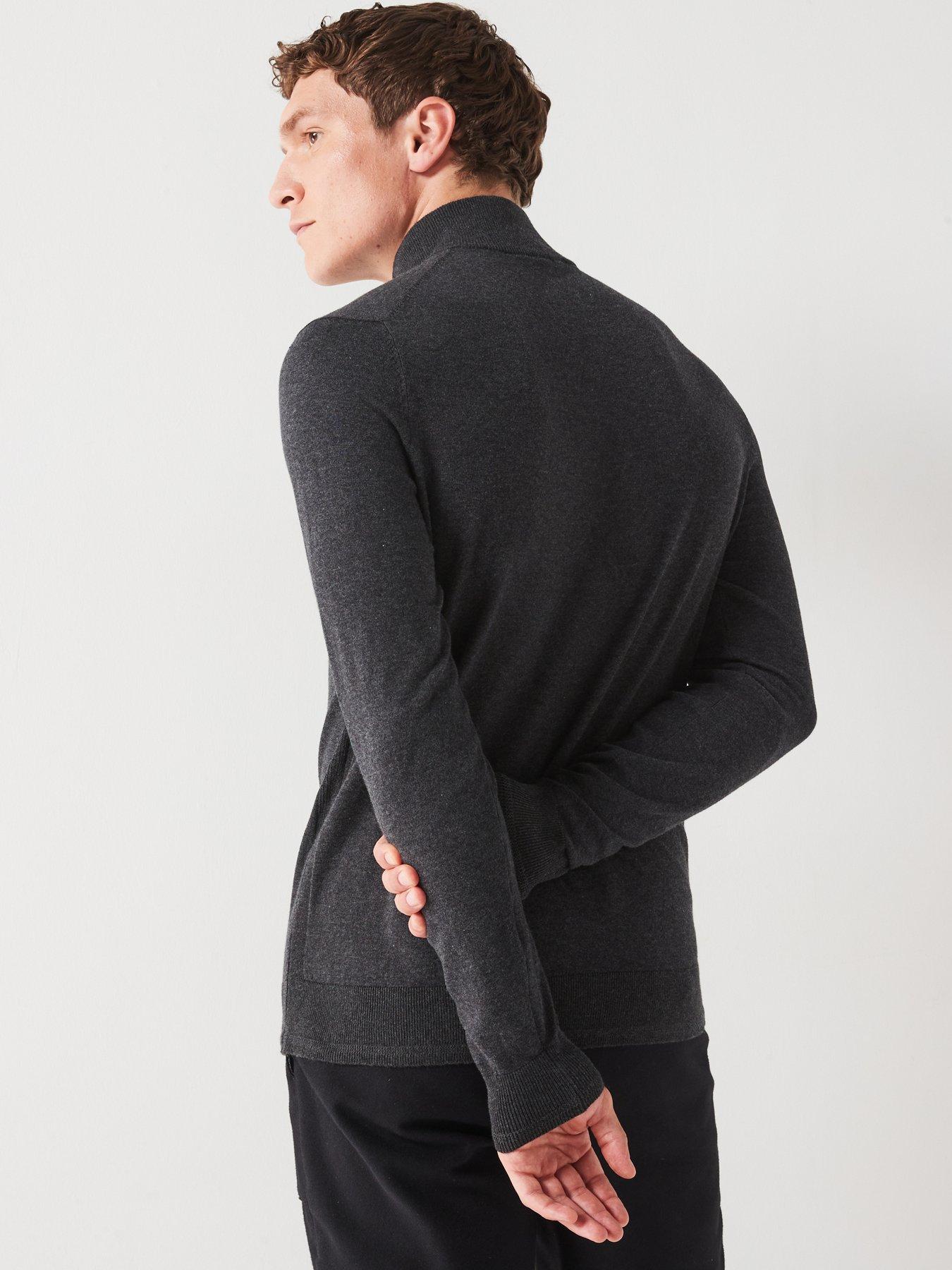  image of everyday-cotton-rich-14-zip-jumper-charcoal