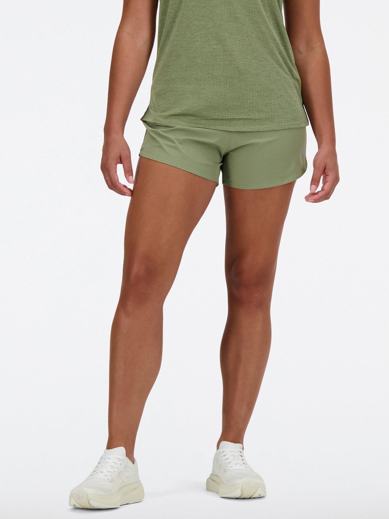 undefined Womens Running RC Seamless 3 Inch Shorts - Green