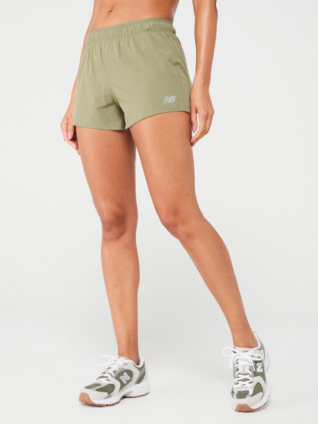 New Balance Womens Running RC Seamless 3 Inch Shorts - Green