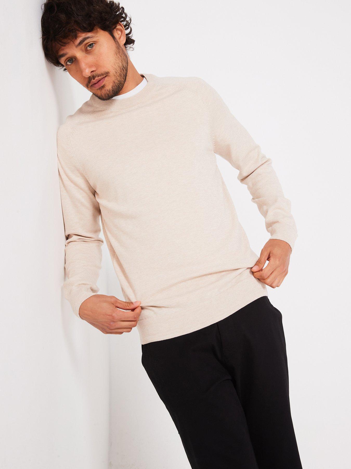  image of everyday-tri-marl-crew-neck-jumper-natural
