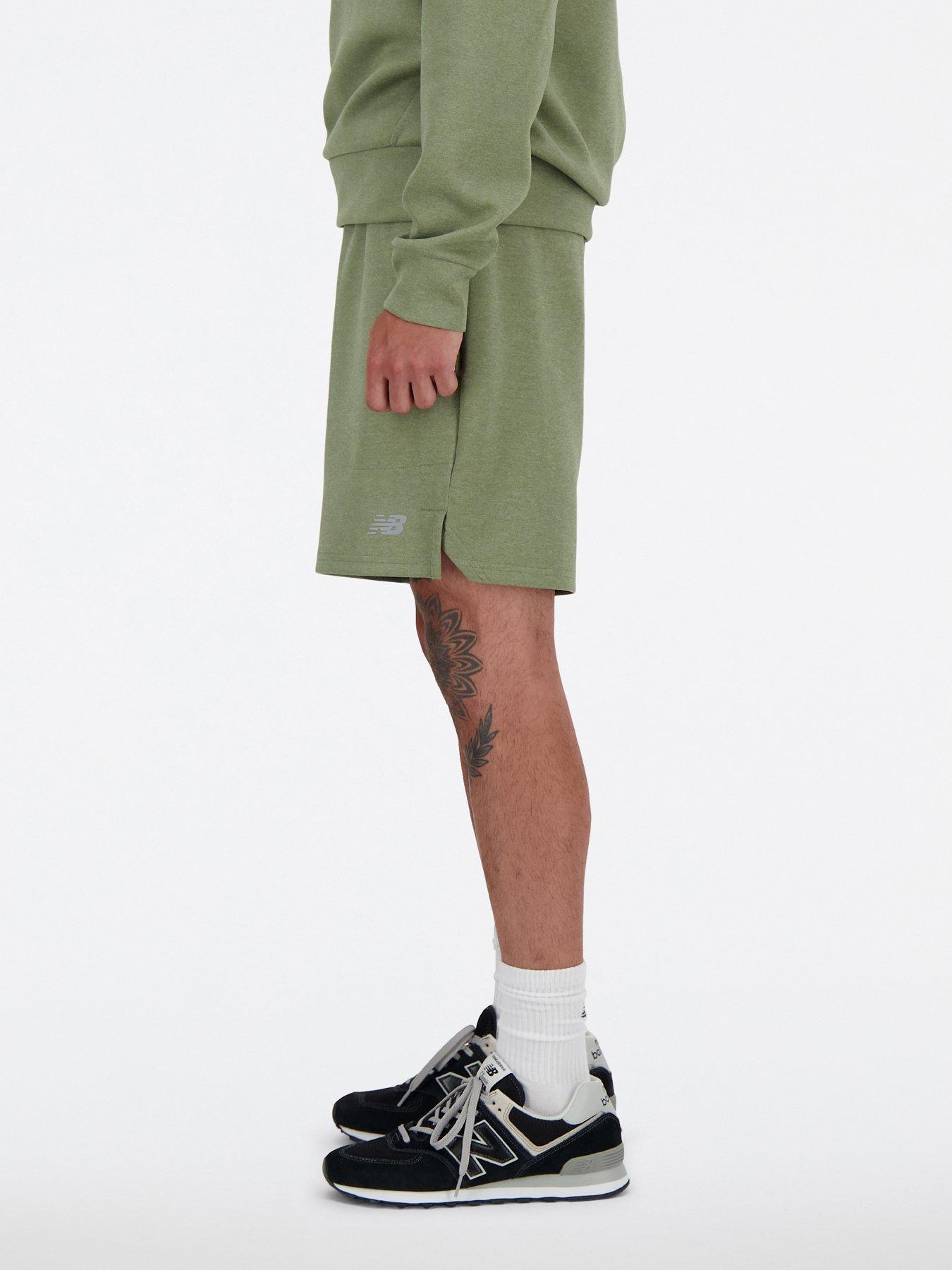  image of new-balance-mens-training-training-tech-knit-shorts-7-inch-green