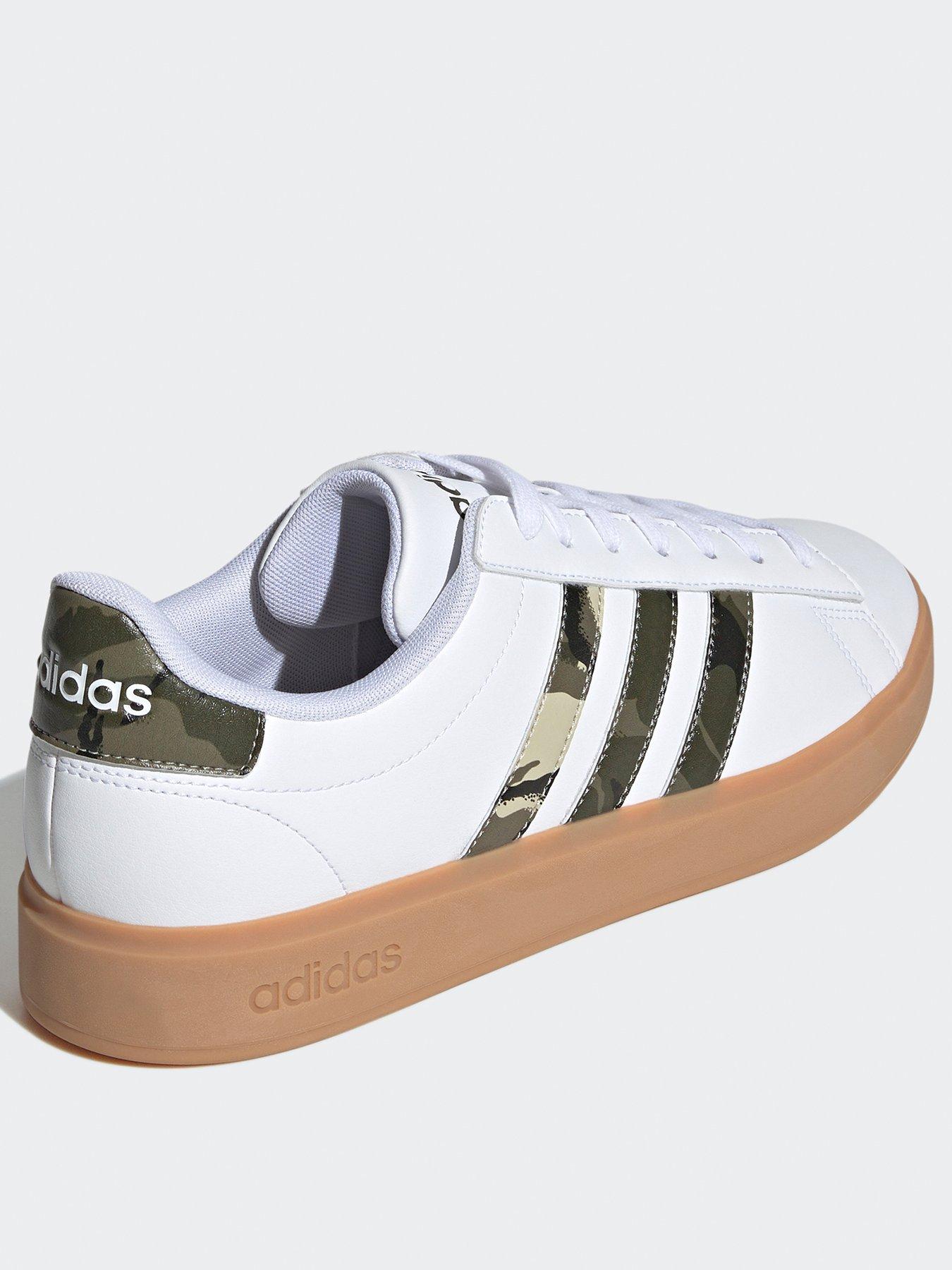 adidas Sportswear Men s Grand Court 2.0 Trainers White Khaki littlewoods