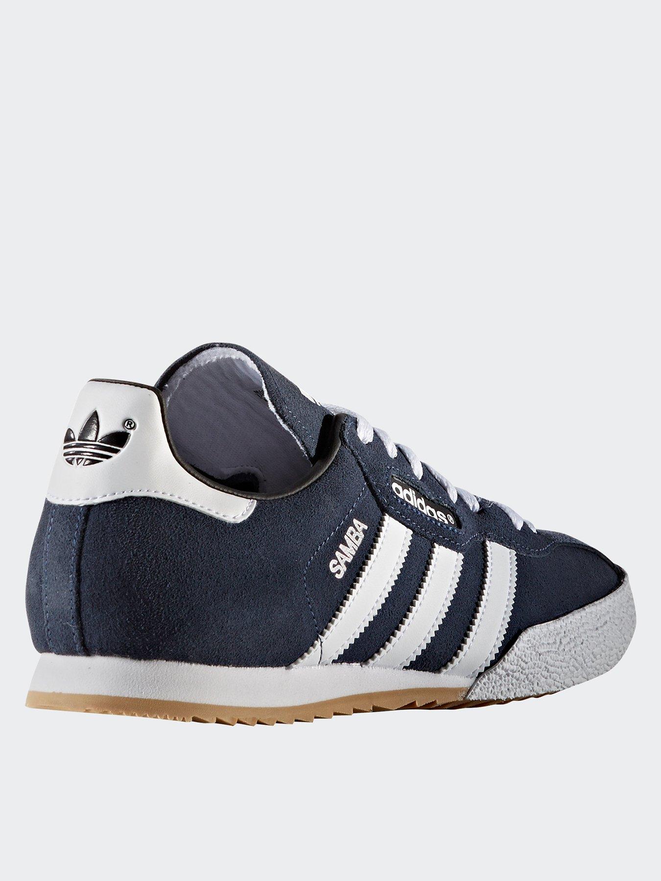 Adidas superstar hotsell suede trainers navy/white