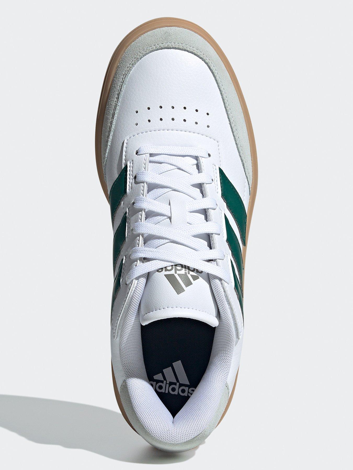 Mens green and white adidas trainers best sale