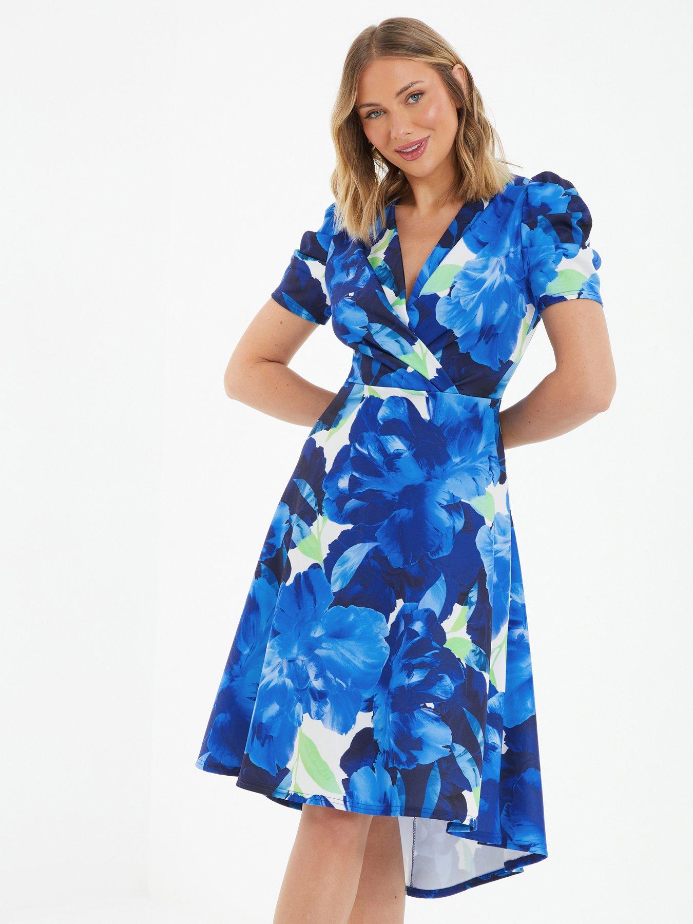 Blue floral clearance dress quiz