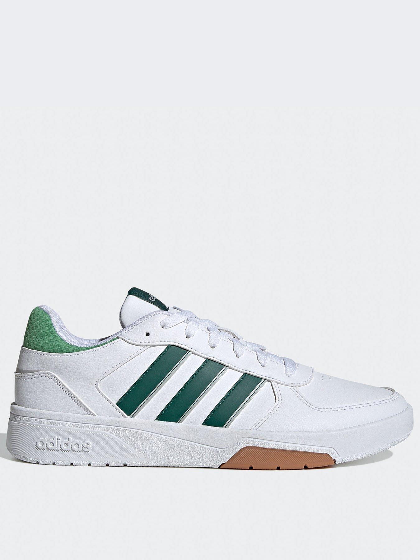 Mens green and white hotsell adidas trainers