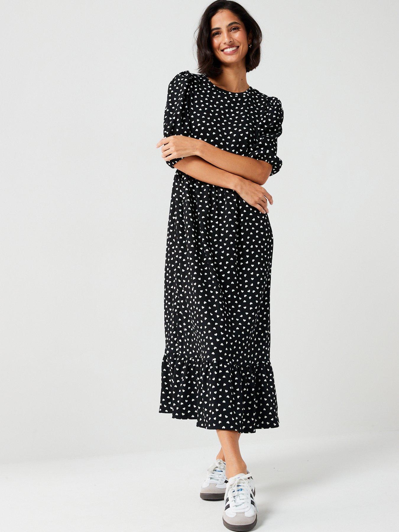 V by Very Heart Print Jersey Day Dress littlewoods