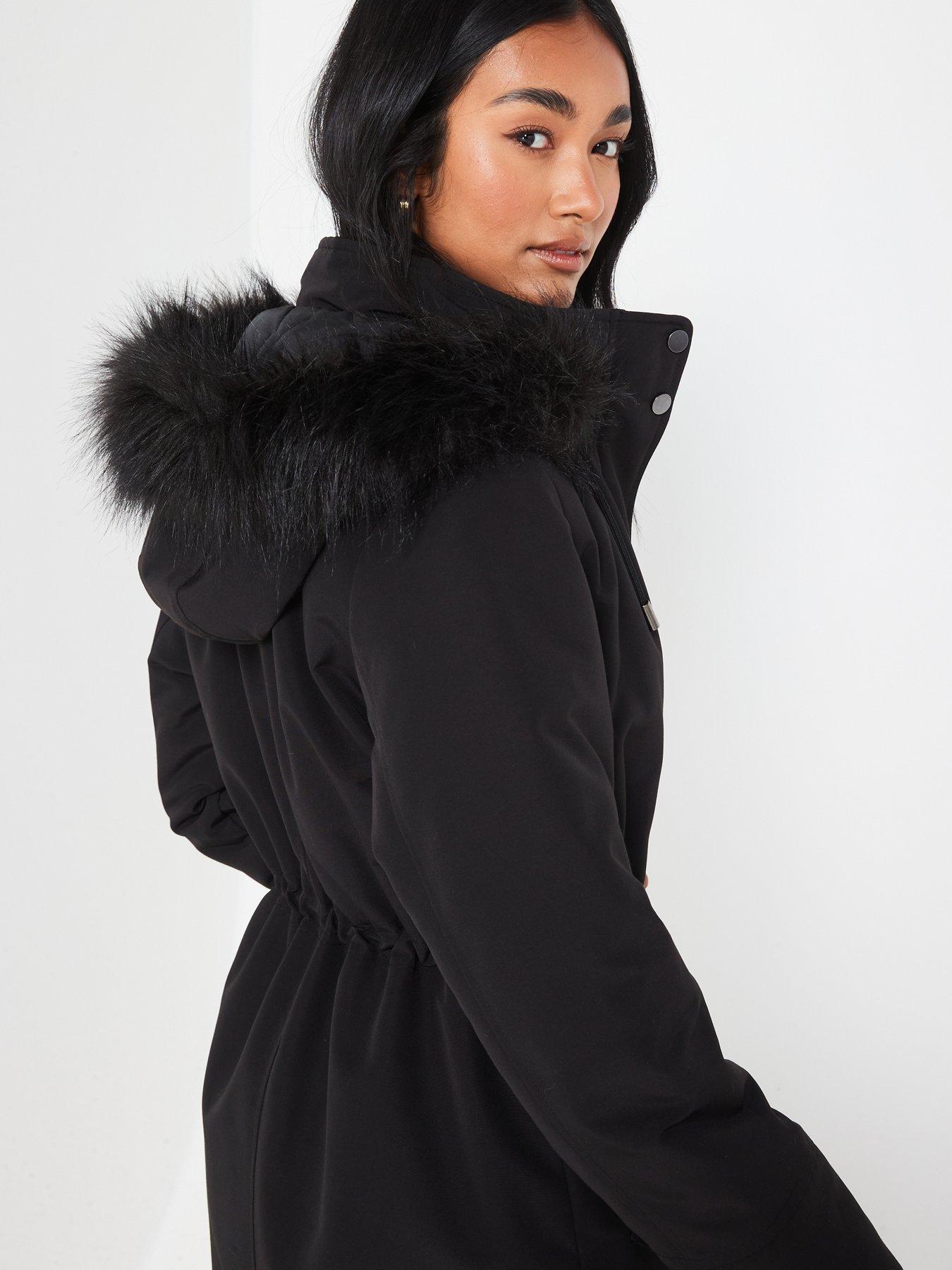 Everyday Ultimate Parka Hooded Coat Black Littlewoods
