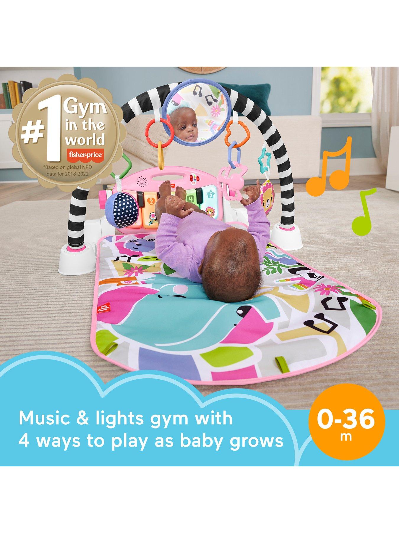 Image 2 of 8 of Fisher-Price Glow &amp; Grow Kick &amp; Play Activity Gym - Pink