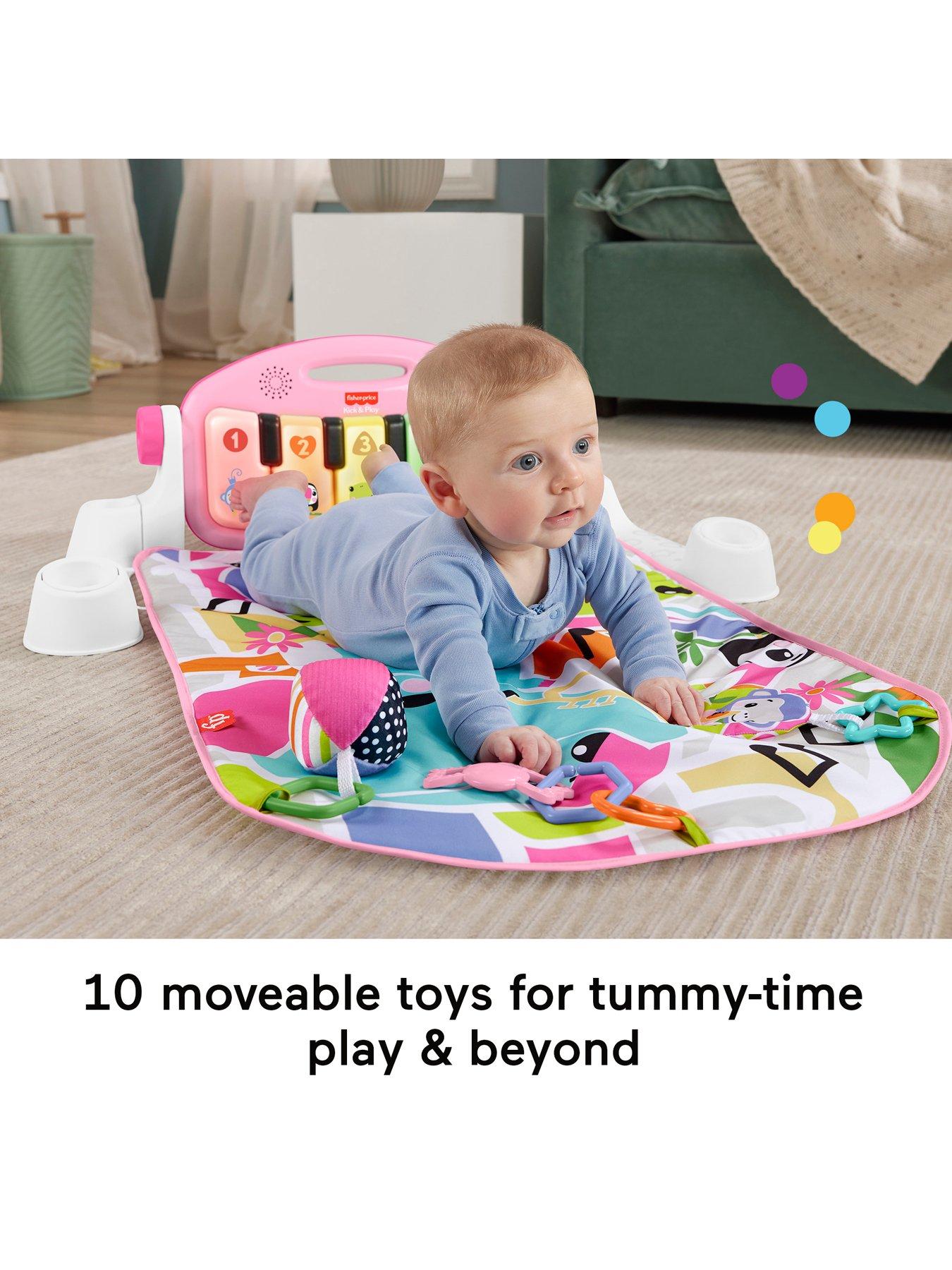 Image 3 of 8 of Fisher-Price Glow &amp; Grow Kick &amp; Play Activity Gym - Pink