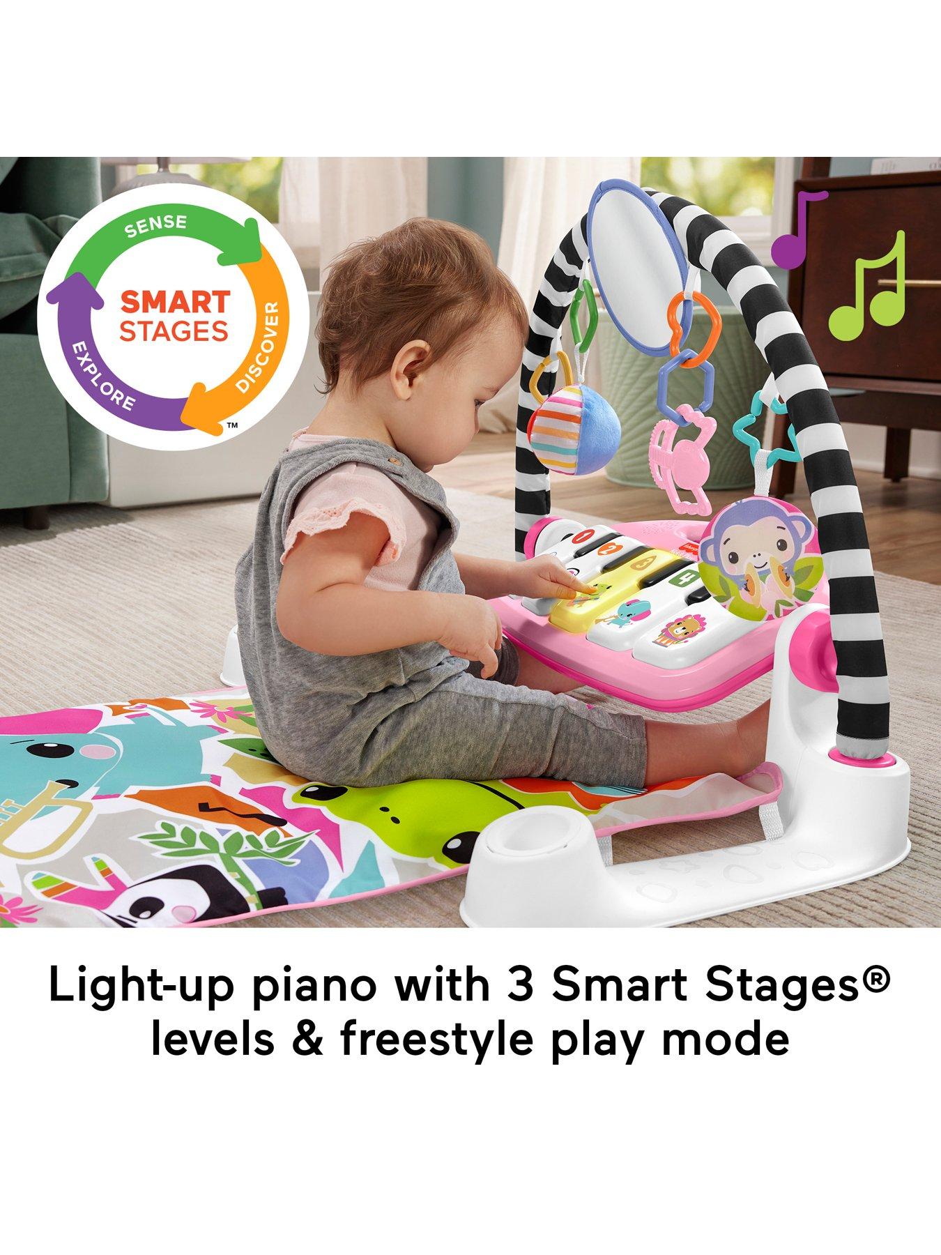 Image 4 of 8 of Fisher-Price Glow &amp; Grow Kick &amp; Play Activity Gym - Pink