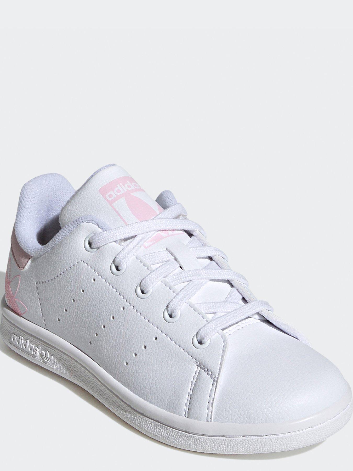 Kids Girls Stan Smith Trainers White Pink