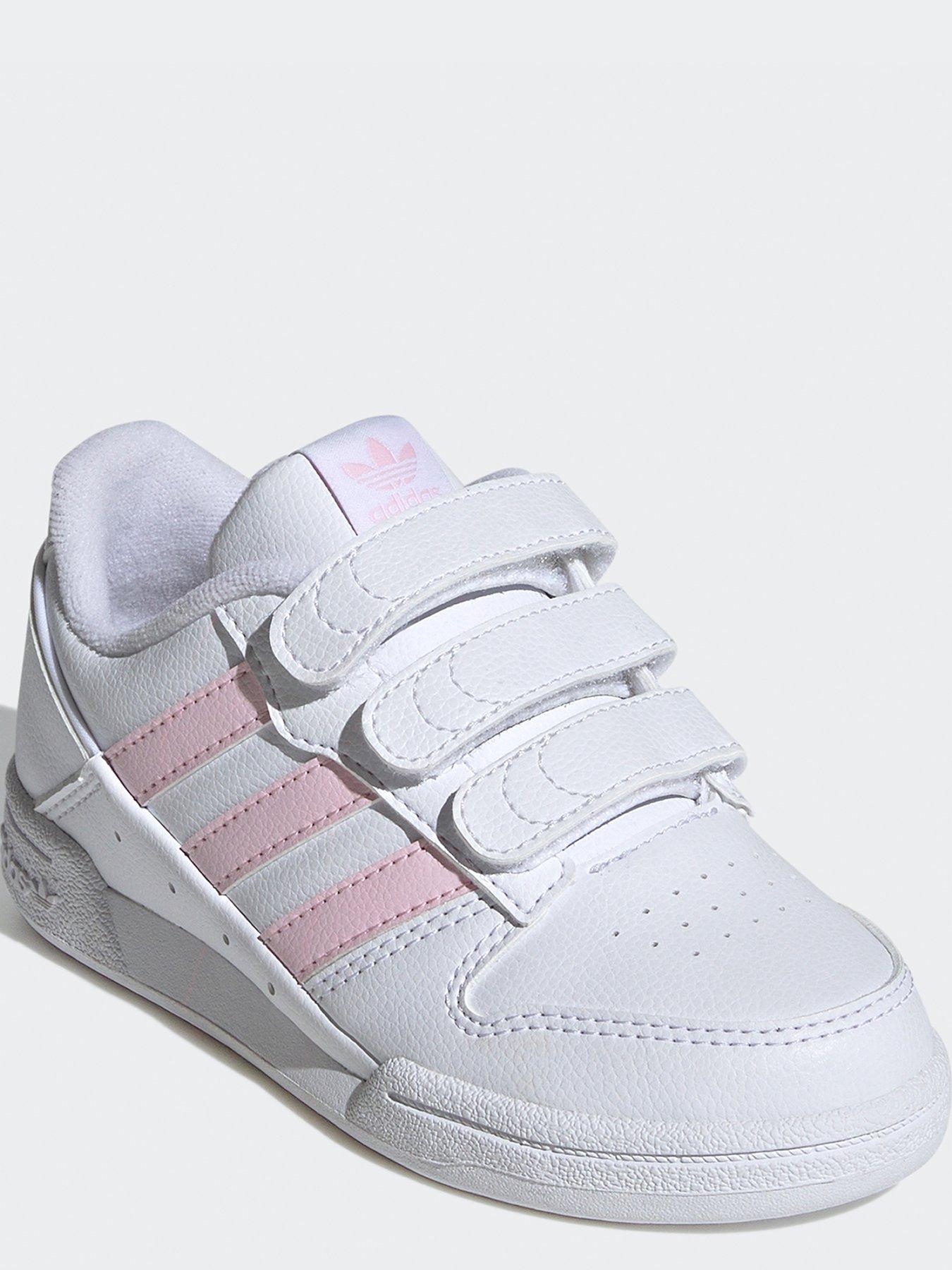 Image 2 of 6 of adidas Originals Kids Girls Team Court 2 Trainers - White/Pink