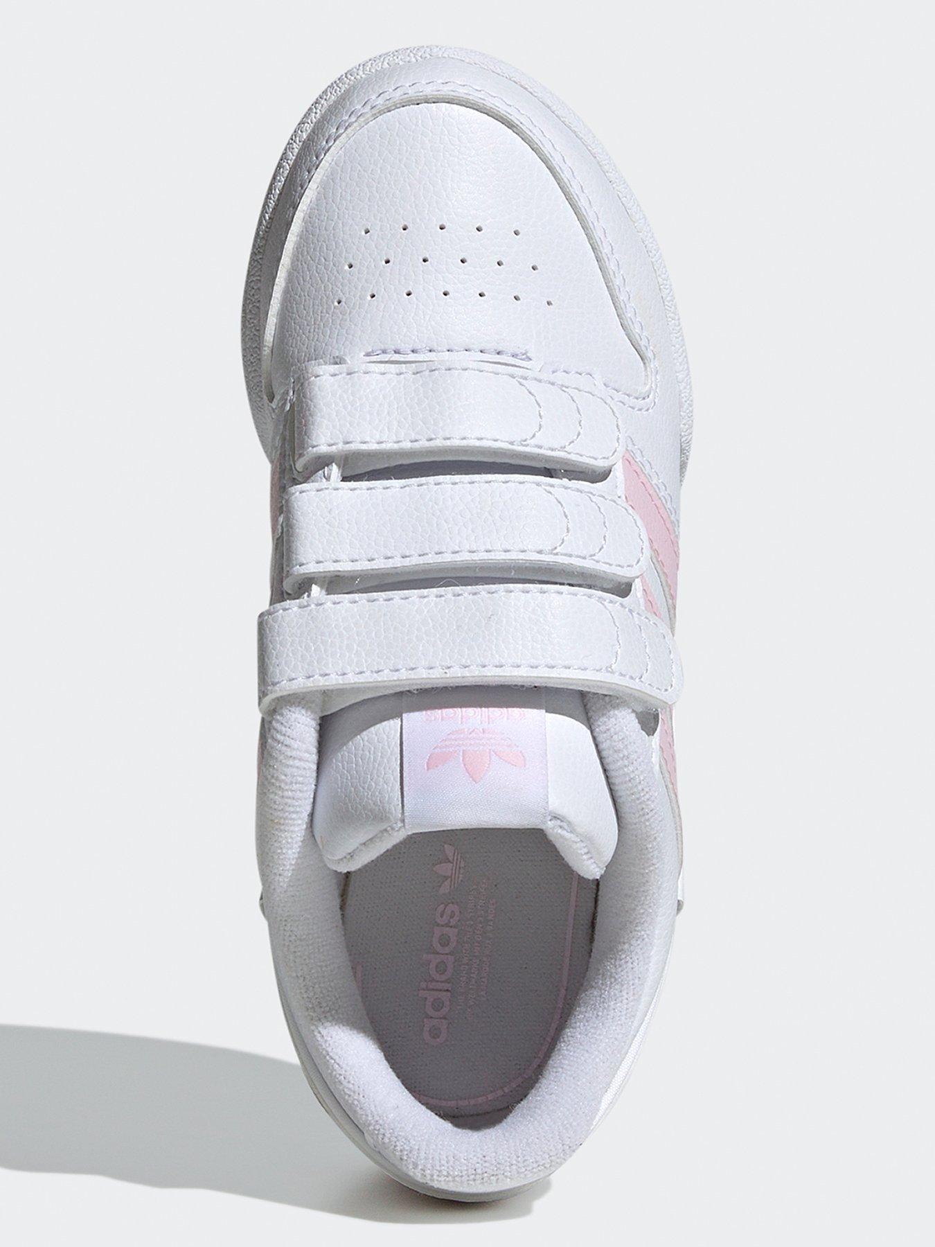 Image 4 of 6 of adidas Originals Kids Girls Team Court 2 Trainers - White/Pink