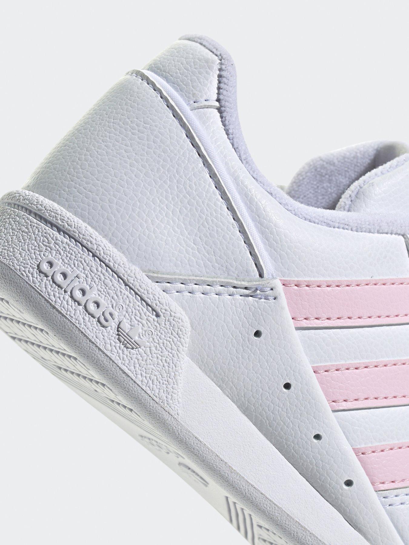 Image 6 of 6 of adidas Originals Kids Girls Team Court 2 Trainers - White/Pink