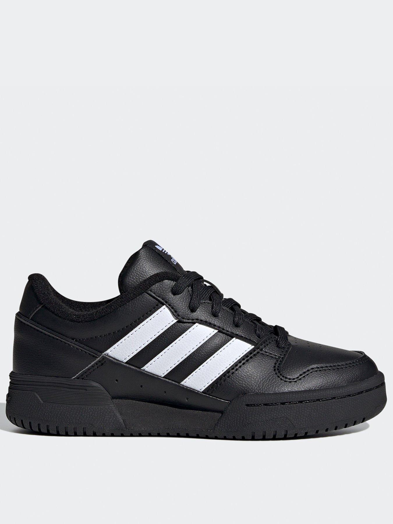 adidas Originals Junior Unisex Team Court 2 Trainers Black White littlewoods