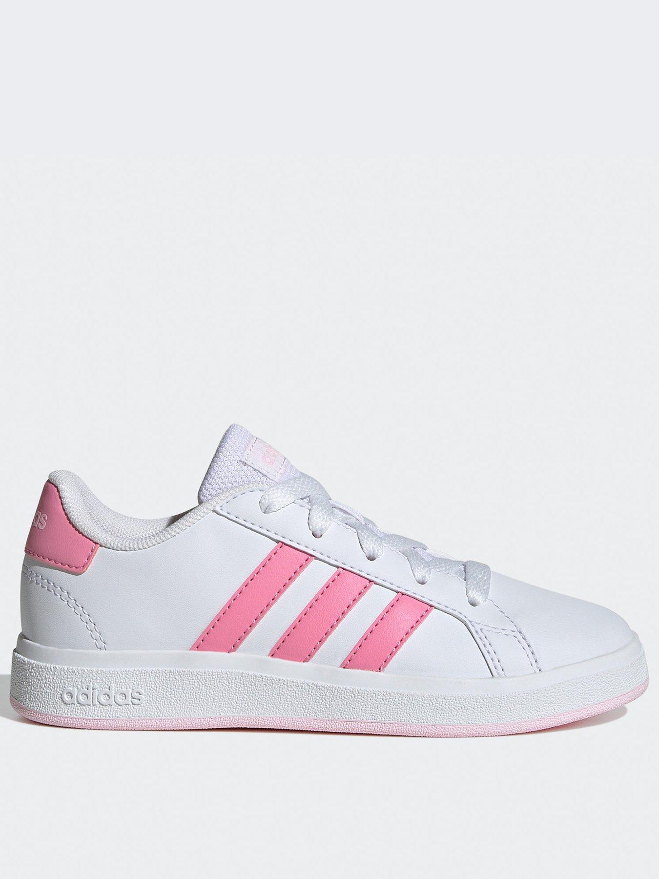 undefined Kids Girls Grand Court 2.0 Trainers - White/Pink