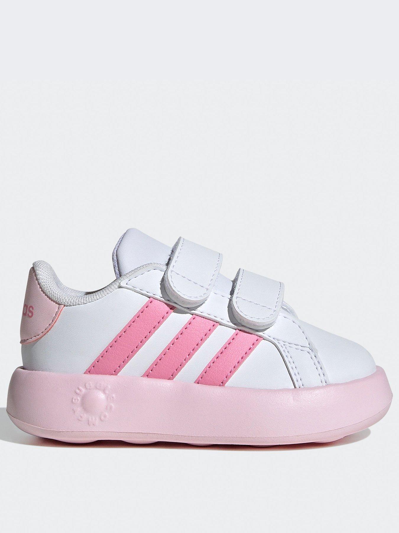 adidas Sportswear Infant Girls Grand Court 2.0 Trainers White Iridescent littlewoods