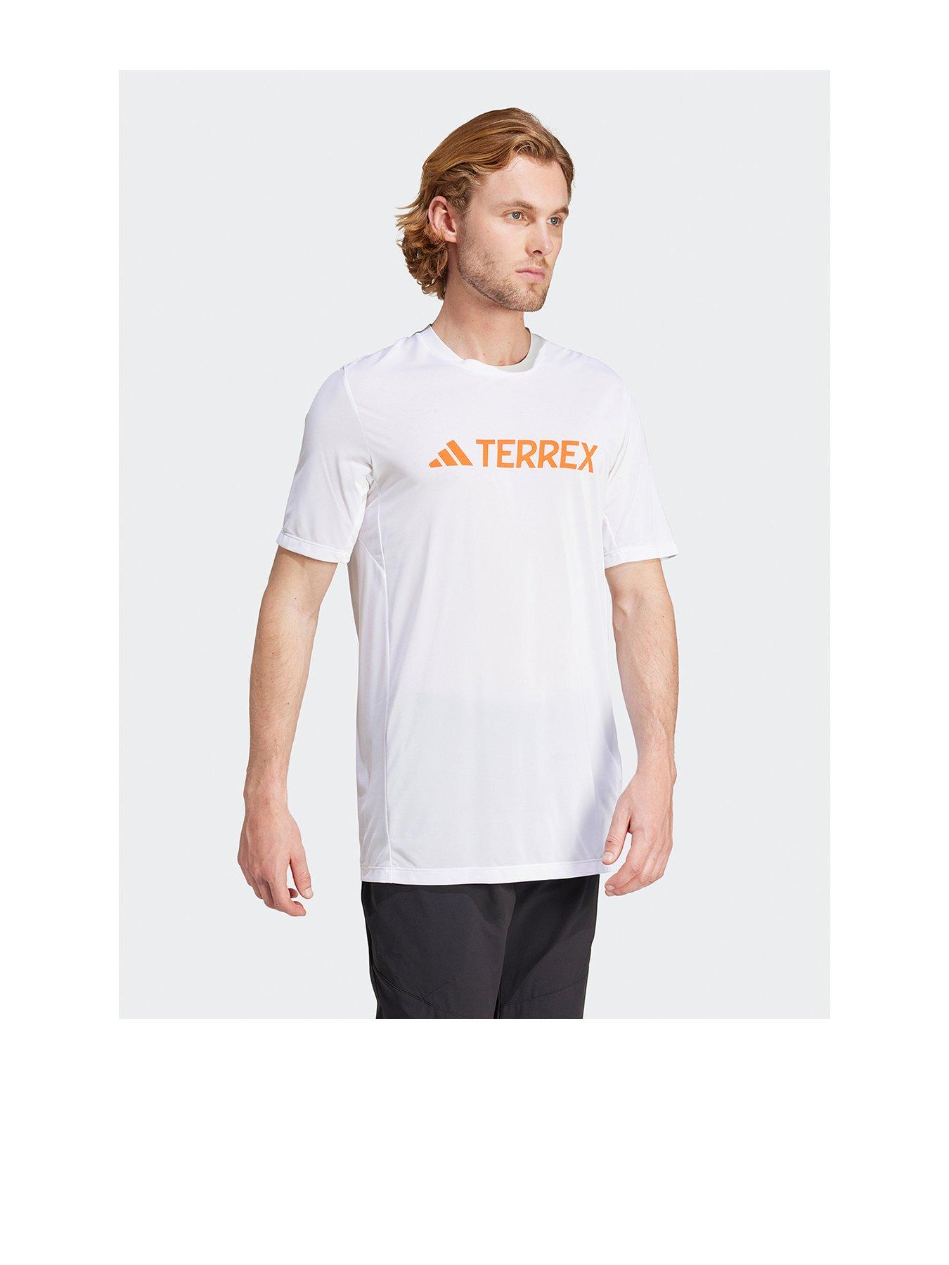 undefined Men's Mountain Logo Tech Tee - White