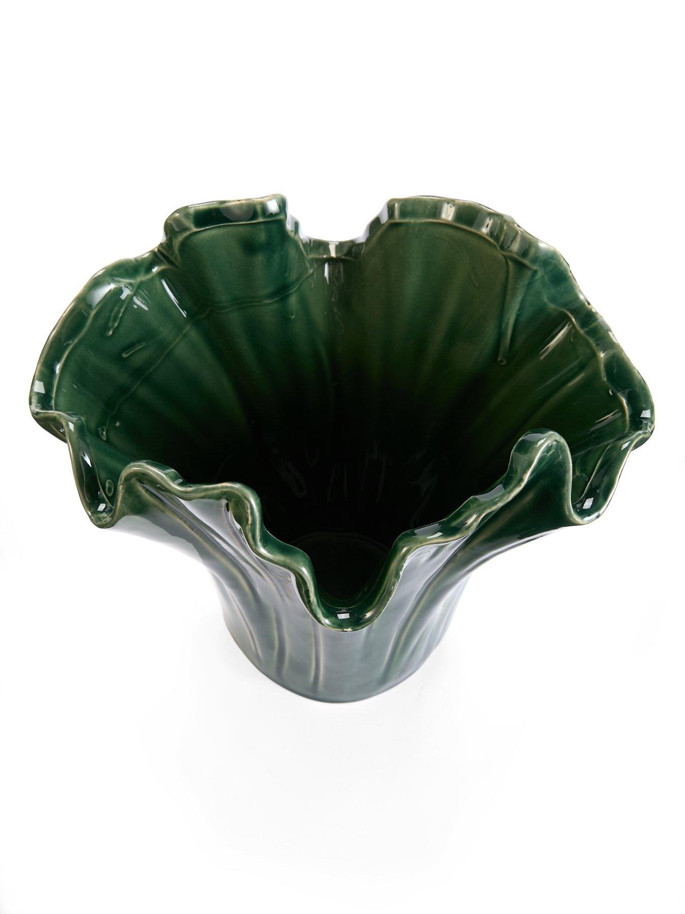  image of very-home-dark-green-fluted-pot